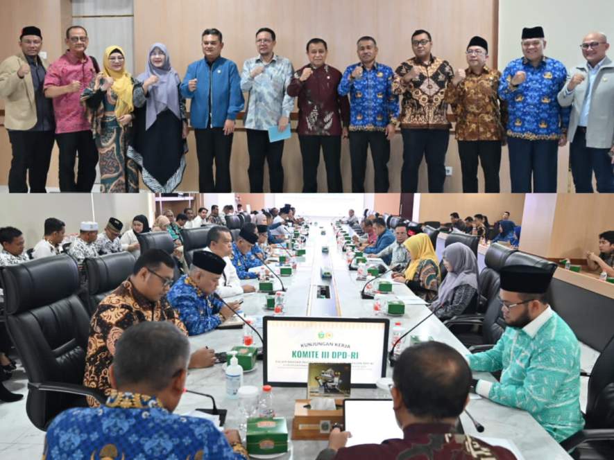 Rapat Kerja Komite III DPD RI dengan Pemprov Sumut, Senin (18/9/2023).