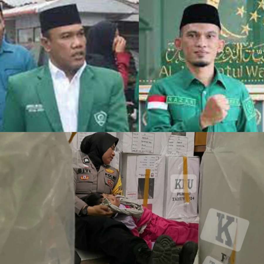 Ketua Umum Pimpinan Pusat Gerakan Pemuda Al-Washliyah (GPA), Aminullah Siagian dan Ketua Umum Pimpinan Pusat Himpunan Mahasiswa Al-Washliyah (HIMMAH), Abdul Razak Nasution.