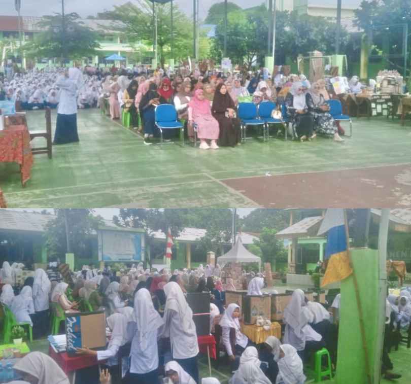 Tampak peserta didik MTsN 2 Medan antusias mengikuti kegiatan.