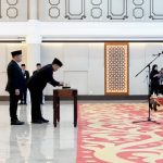 Gubernur Sumatera Utara (Sumut) Bobby Nasution melantik sejumlah Pejabat Tinggi Pratama pada lingkungan Pemerintah Provinsi Sumut di Aula Raja Inal Siregar Lantai 2 Kantor Gubernur Sumut Jalan Diponegoro Kota Medan, Senin (13/7/2026). Foto/Diskominfo Sumut