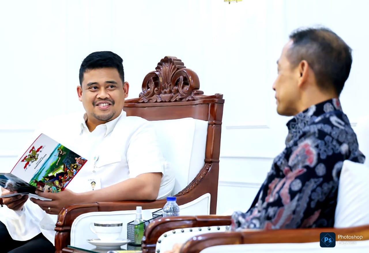 Bobby Nasution terima audiensi Kepala OJK Sumut. (Kominfo Sumut Dok)!
