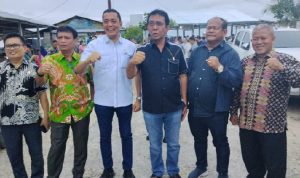 Pimpinan dan anggota Komisi D DPRD Sumatera Utara bersama-sama Gubsu Bobby Nasution meninjau pembangunan infrastruktur dan budidaya hasil laut di Nias Utara, Kamis (6/8/2026).